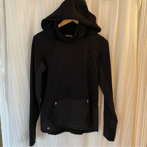Athleta Hoodie Women’s S Black Balaclava Front Zip Pocket Sporty Athletic Casual